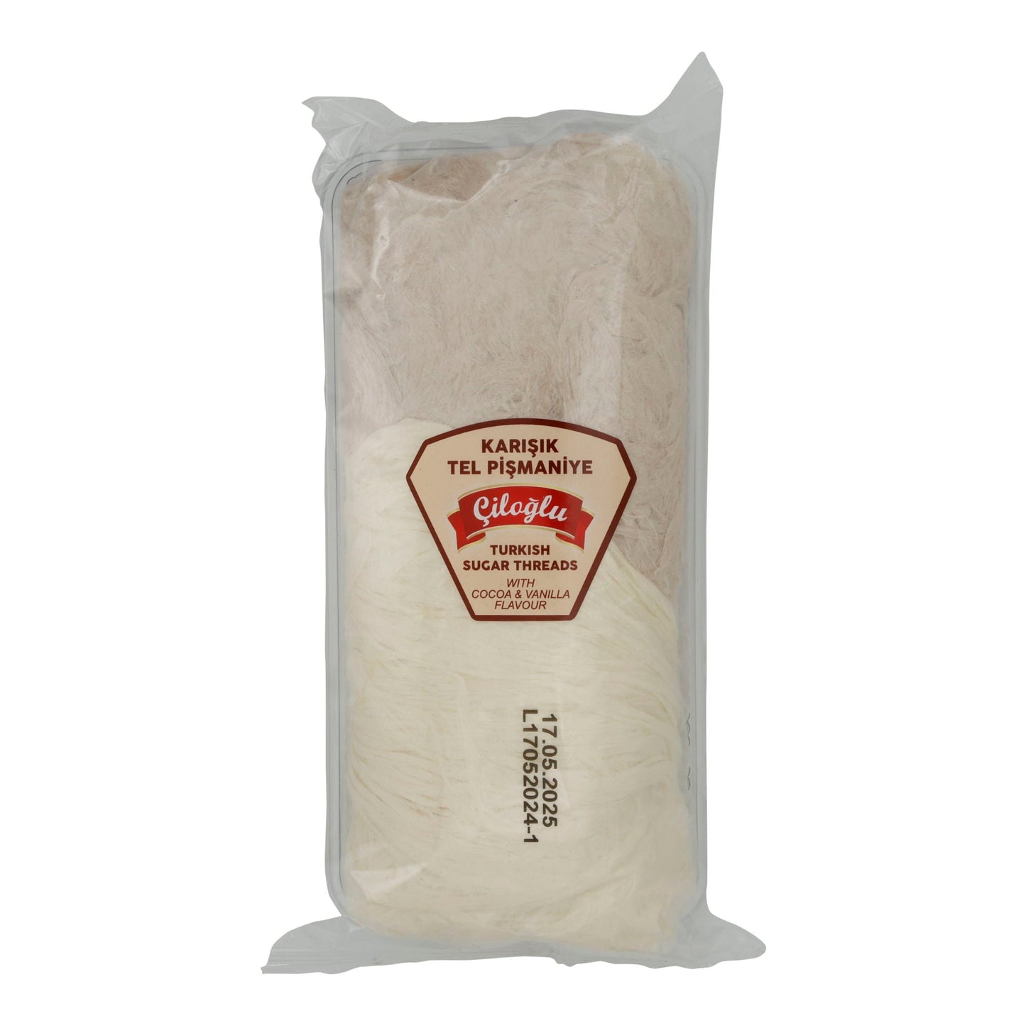 Zuckerfäden Giloğlu | Türkische Zuckerfäden | Pişmaniye mit Kakao- & Vanillegeschmack | 250 g CILOGLU
