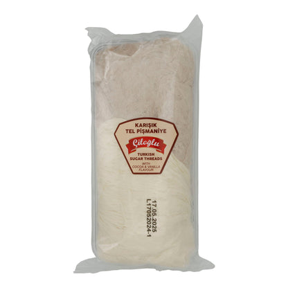 Zuckerfäden Giloğlu | Türkische Zuckerfäden | Pişmaniye mit Kakao- & Vanillegeschmack | 250 g CILOGLU