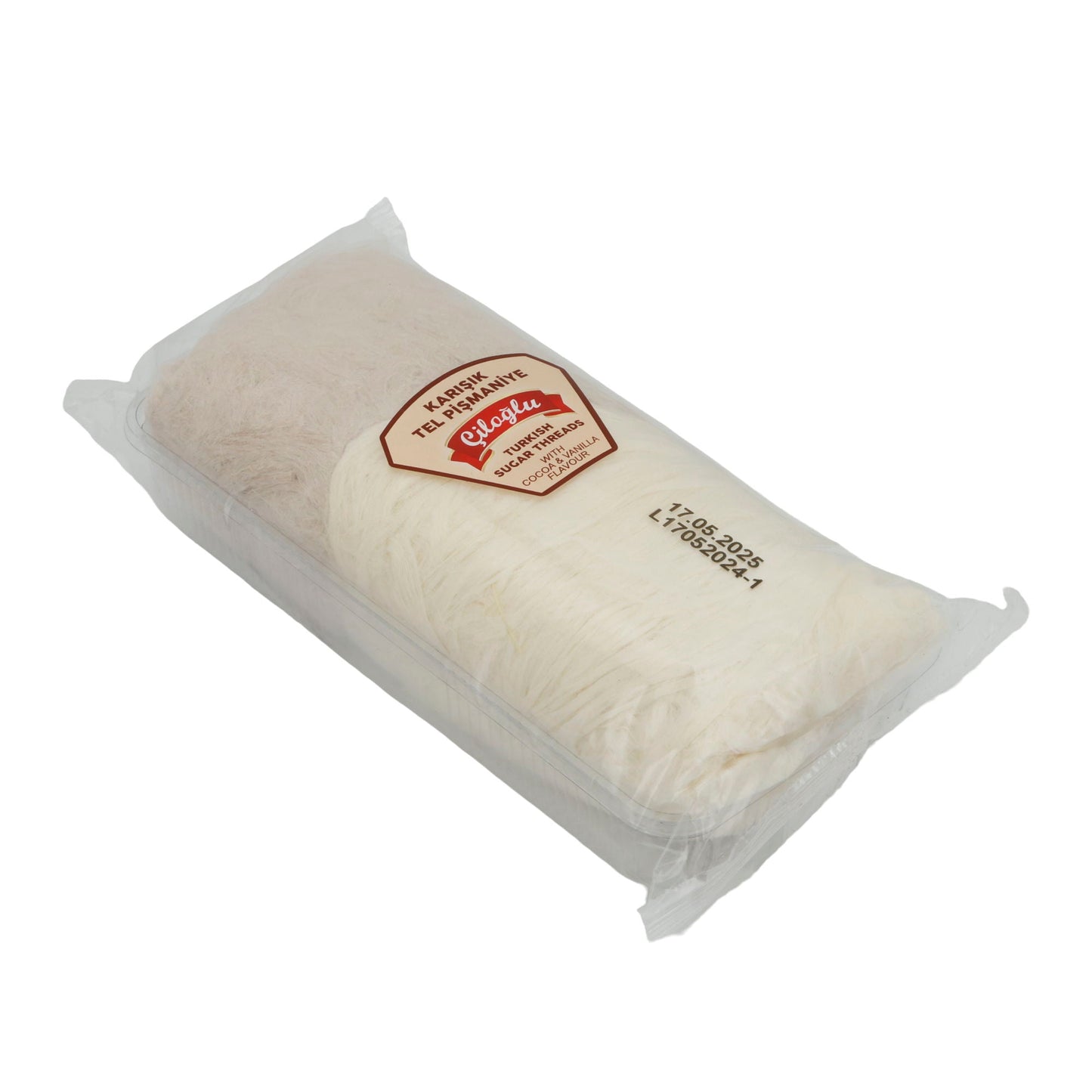 Zuckerfäden Giloğlu | Türkische Zuckerfäden | Pişmaniye mit Kakao- & Vanillegeschmack | 250 g