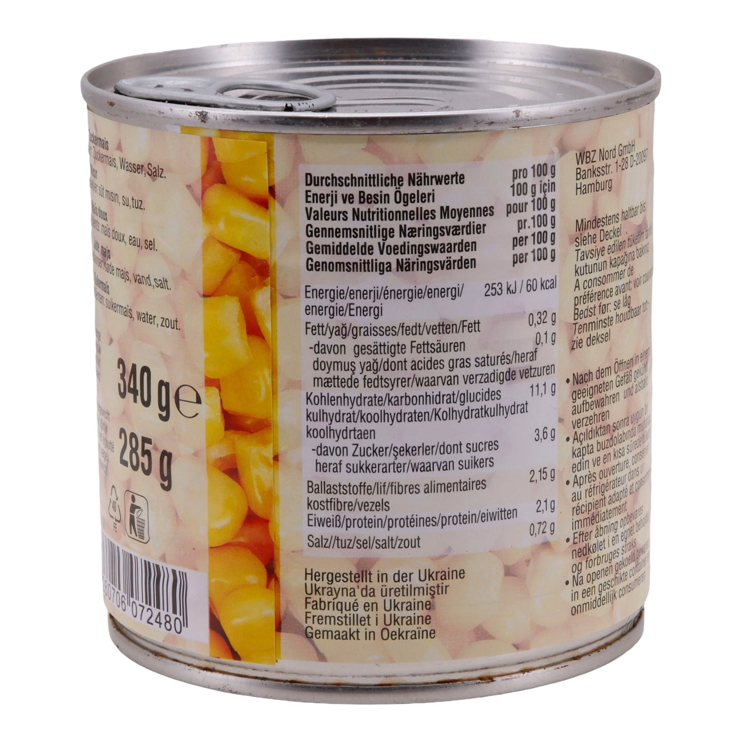 Zuckermais DERE | Gemüse | Zart und süß | 340g