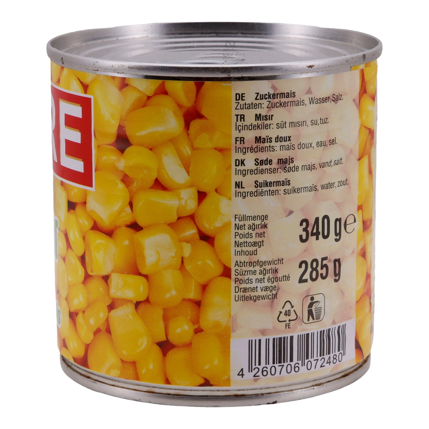 Zuckermais DERE | Gemüse | Zart und süß | 340g