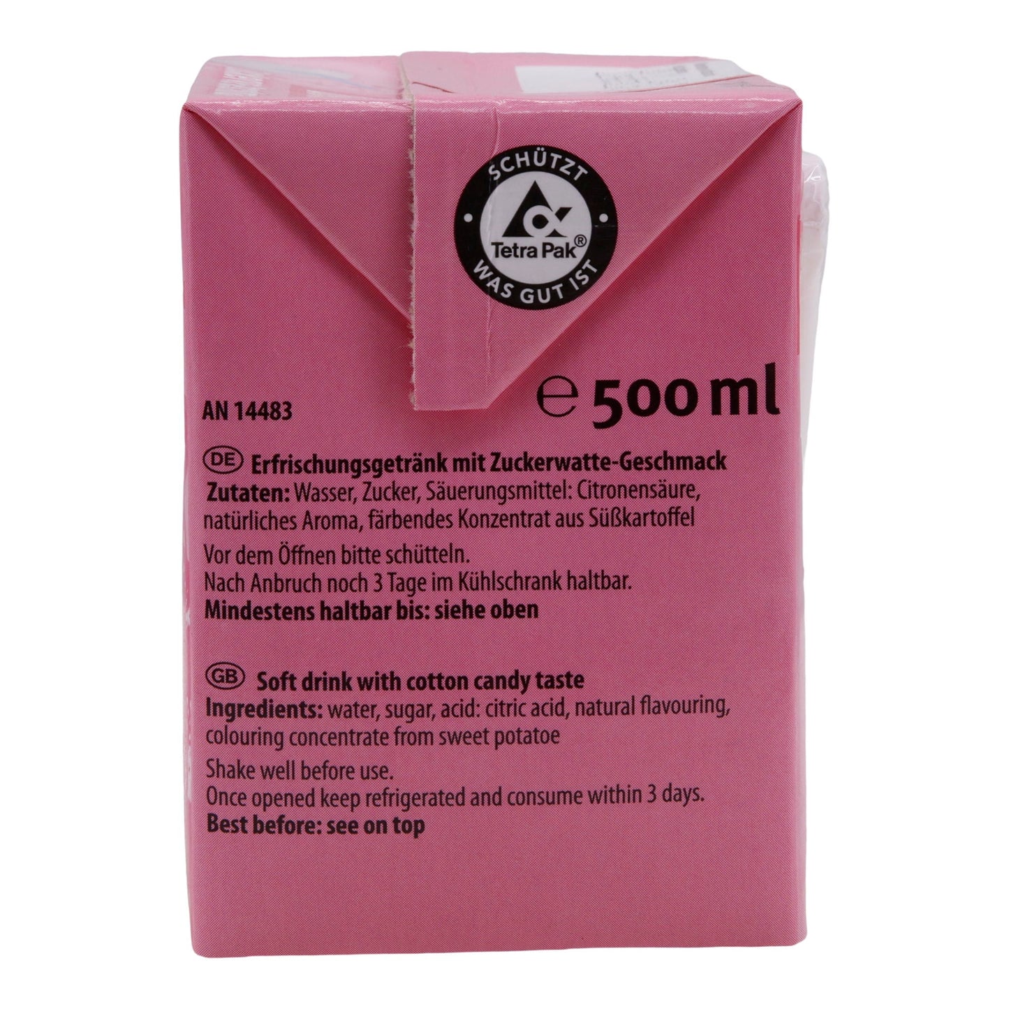 Zuckerwatte Durstlöscher | Veganes Süßgetränk | 500 ml